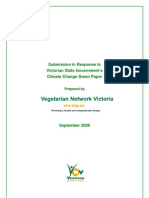 Submission in Response to Victorian State Government's Climate Change Green Paper, September, 2009