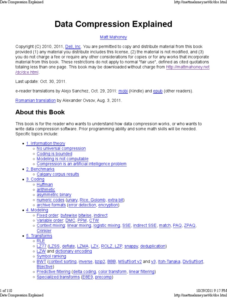 Data Compression Explained PDF Data Compression Code