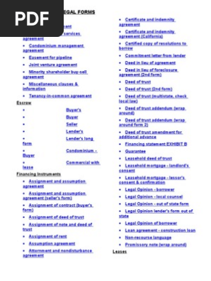 Downloadable Legal Forms - Calif & Multi-state