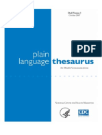 Plain Language Thesaurus for Health Communications