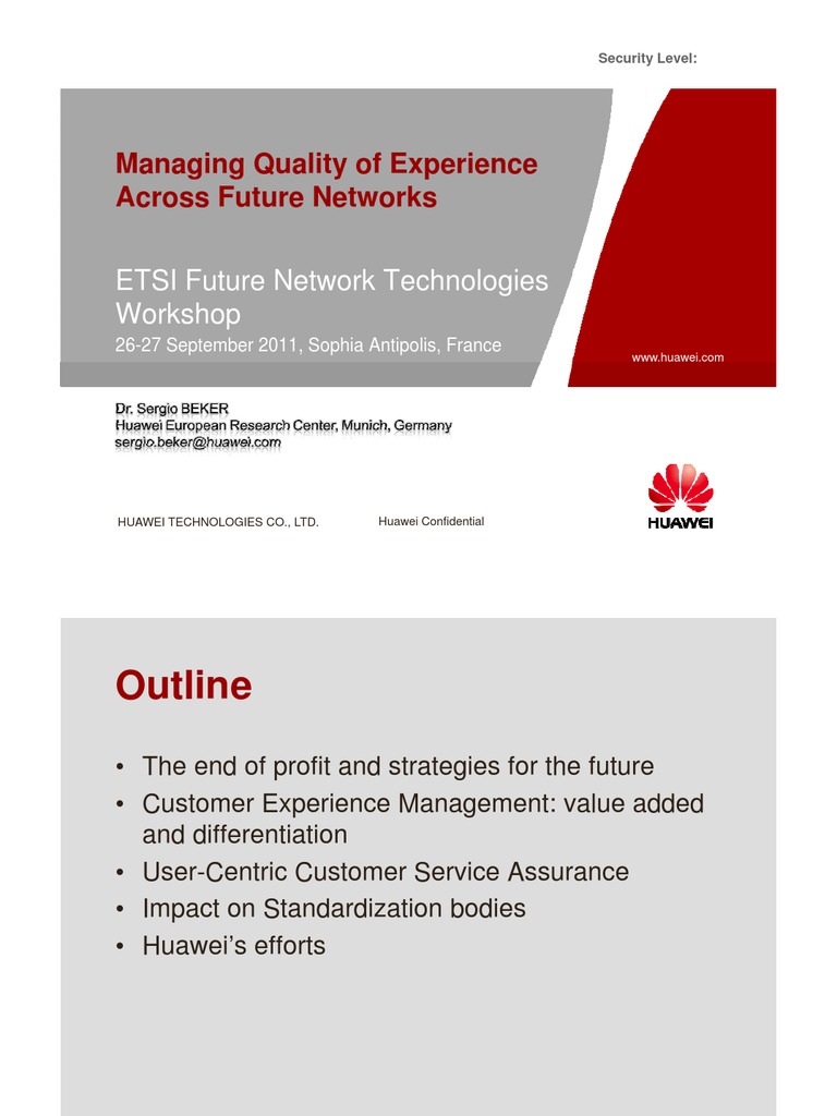 Managing Quality of Experience Across Future Networks | PDF | Internet ...