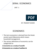 Introduction To Managerial Economics