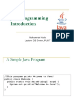 Java Programming: Muhammad Haris Lecturer GIS Center, PUCIT