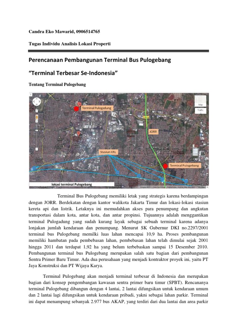 Pembangunan Terminal Bus Pulogebang | PDF | Teknologi & Rekayasa