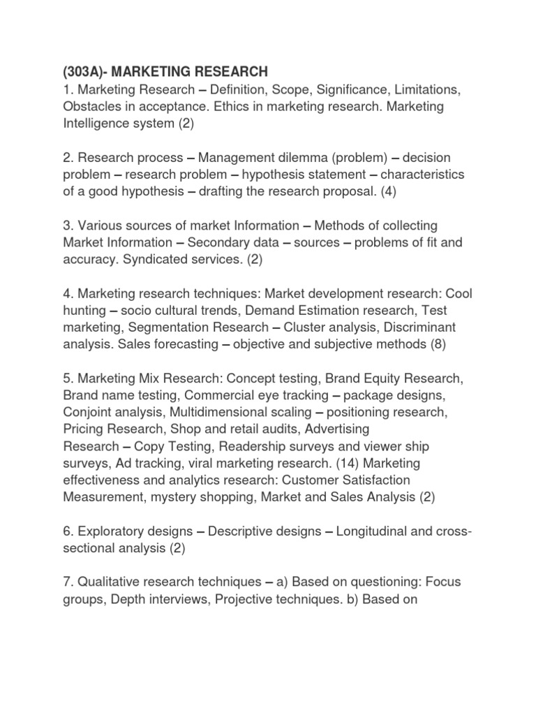 Mkt Res Marketing Research Statistical Hypothesis Testing