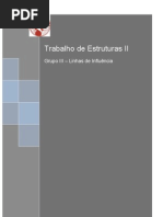 Linhas Influência Estrutura Passagem Superior