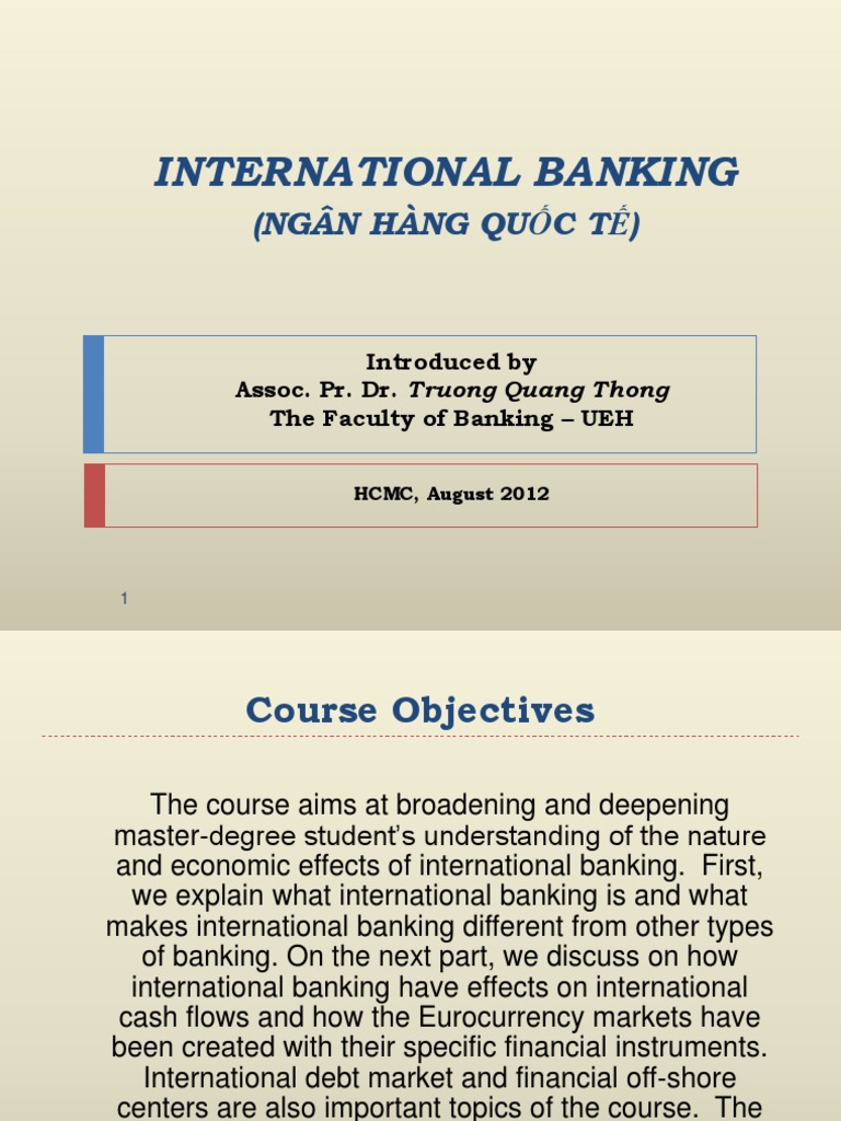 International Banking Course | PDF