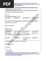 Interwoven Sample Programming Placement Paper Level1