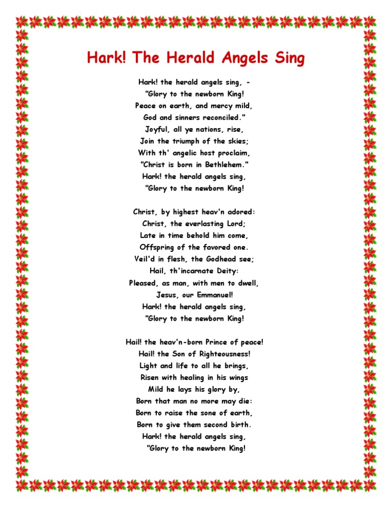 hark! the herald angels sing | pdf | glory (religion) | angel