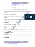Sasken Sample Verbal Placement Paper Level1