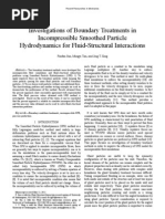 Investigations of Boundary Treatments in Incompressible Smoothed Particle Hydrodynamics For Fluid-Structural Interactions