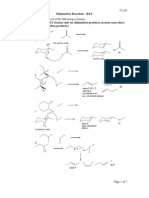 Elimination Reactions - KEY: CHEM 109A Clas 1. Predict The Products of The Following Reactions