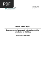 Master Thesis Report Development of A Dynamic Calculation Tool For Simulation of Ditching