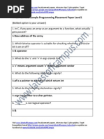 VeriFone Sample Programming Placement Paper Level1