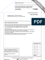 Principles of Accounts: Cambridge International Examinations General Certificate of Education Ordinary Level