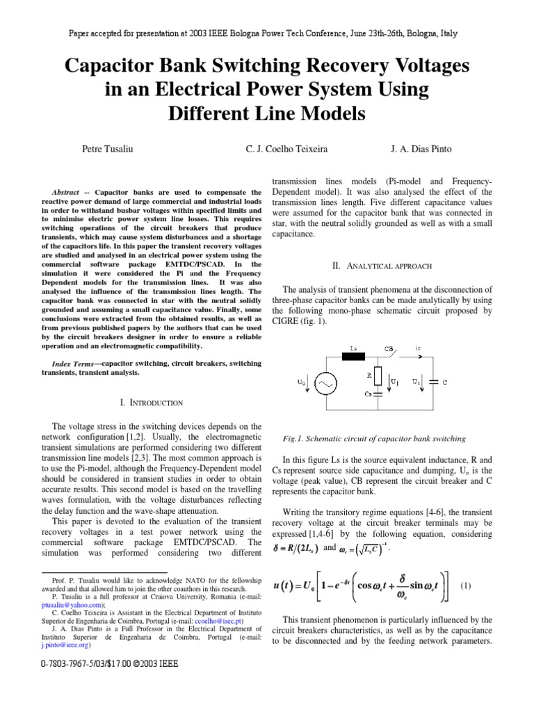 Recovery of Switching Capacitor | PDF | Transmission Line | Capacitor