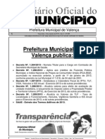 Diario Oficial Do Municipio de Valenca Bahia Edicao 605