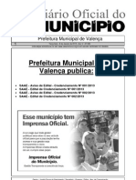 Diario Oficial Do Municipio de Valenca Bahia Edicao 606