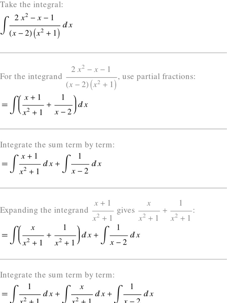 Integration Using Partial Fractions | PDF | Integral | Theoretical Physics