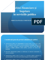 Politici Financiare Și Bugetare În Serviciile Publice Studiu de Caz: DIRECŢIA POLIŢIA COMUNITARĂ BRAŞOV