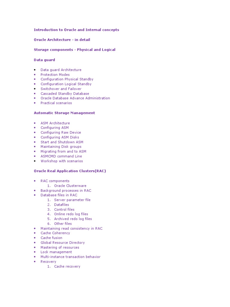 Oracle DBA | PDF