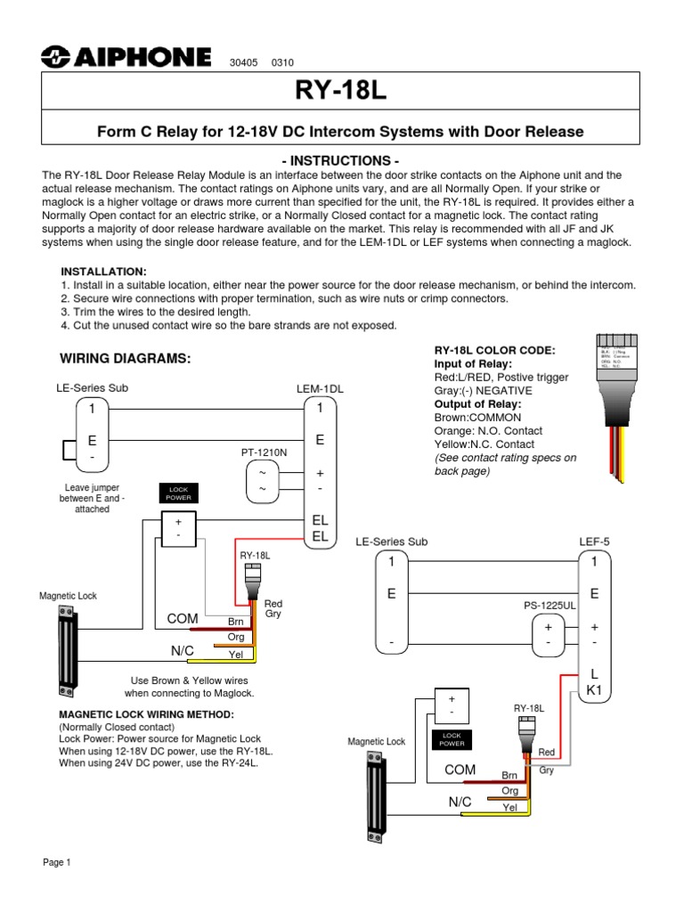 aiphone intercom system wiring diagram