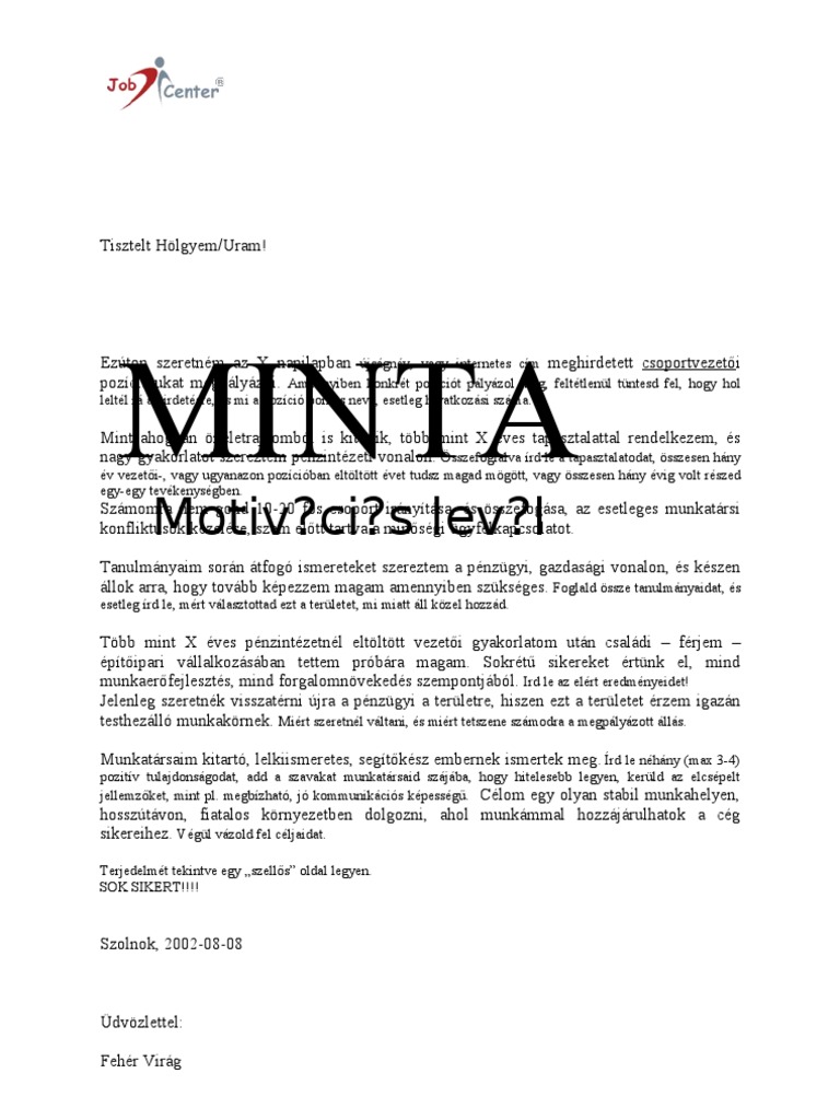 Motivacios Level Minta | PDF