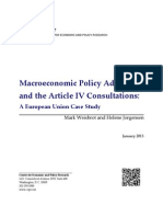 Macroeconomic Policy Advice and The Article IV Consultations: A European Union Case Study