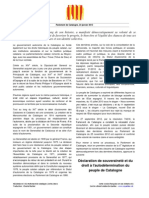 Déclaration de Souveraineté Et Du Droit À L'autodetermination Du Peuple de Catalogne Du 23-01-2013-vFR