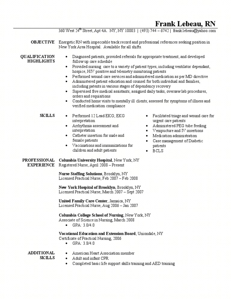 Nursing Resume Example Do You Want A New Nurse Rn Resume Look No