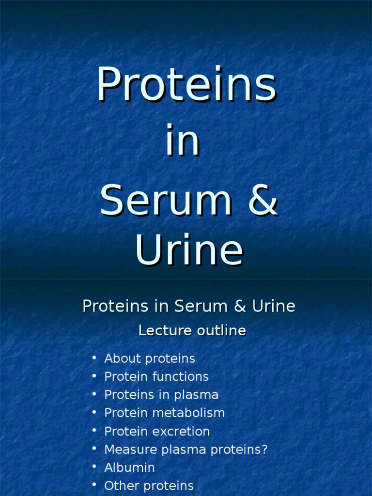 Clinical Significance of Urine Proteins | PDF | C Reactive Protein ...