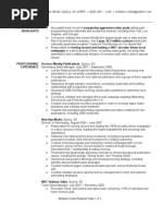 Advertising Sales Manager Resume Sample