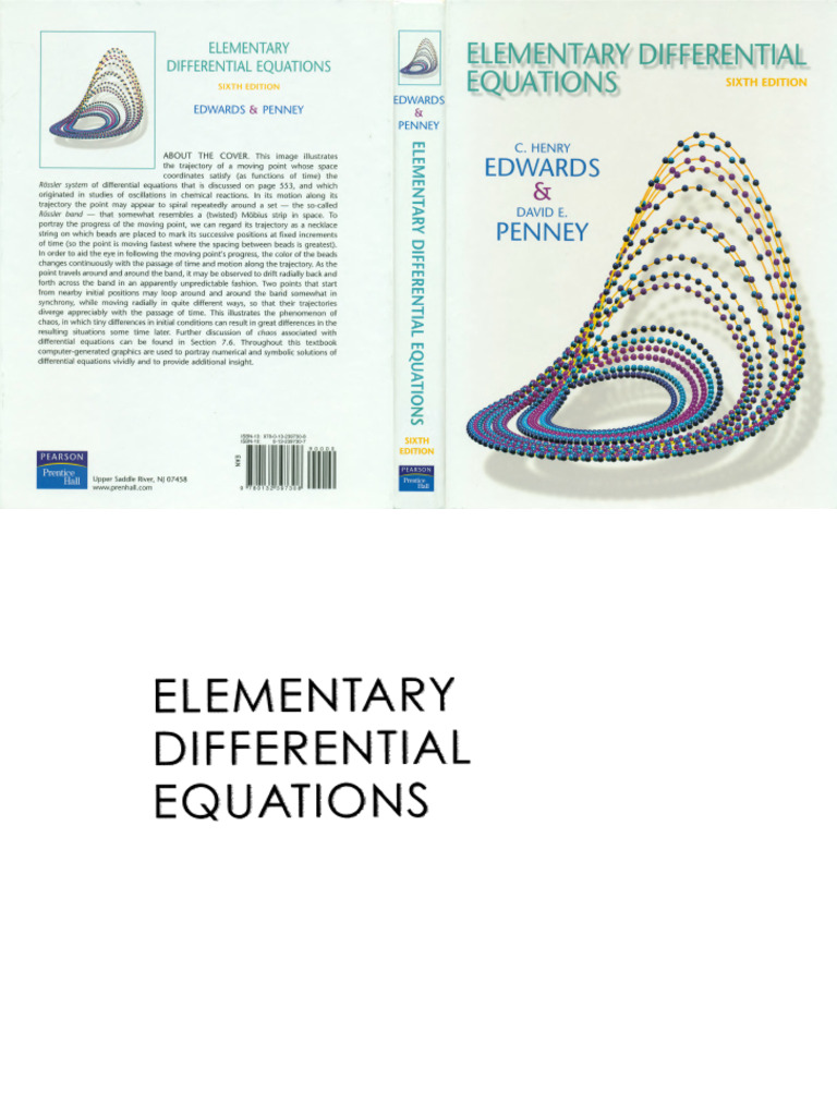 Elementary Differential Equations Sixth Edition Edwards and Penney ...