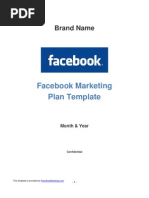 Facebook Marketing Plan Template