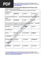 Download LT Infotech Sample Verbal Ability Placement Paper Level1 by placementpapersample SN122731879 doc pdf
