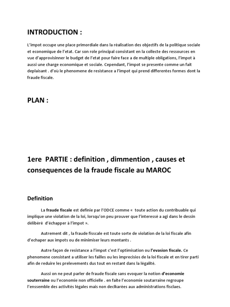 Fraude Fiscale Définition Fraude Fiscale | PDF | Impôts | Gouvernement