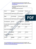 Geometric Sample Reasoning Placement Paper Level1