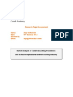 Research Paper: Anja Serfontein Market Analysis of Current Coaching IT-solutions and Its Future Implications For The Coaching Industry