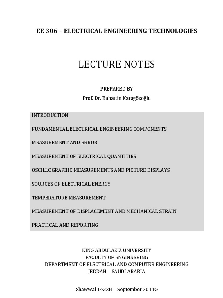 Electrical Measurement & Instrumentation, PDF, Resistor