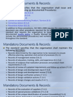 Mandatory Documents & Records required by ISO 9001:2008