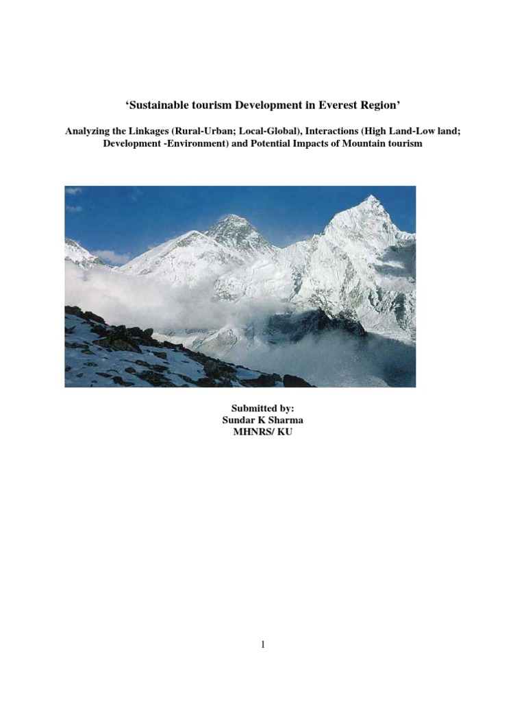 Impacts of Tourism on Everest Region | PDF | Mount Everest | Nepal