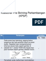 Kuesioner Pra Skrining Perkembangan (KPSP)