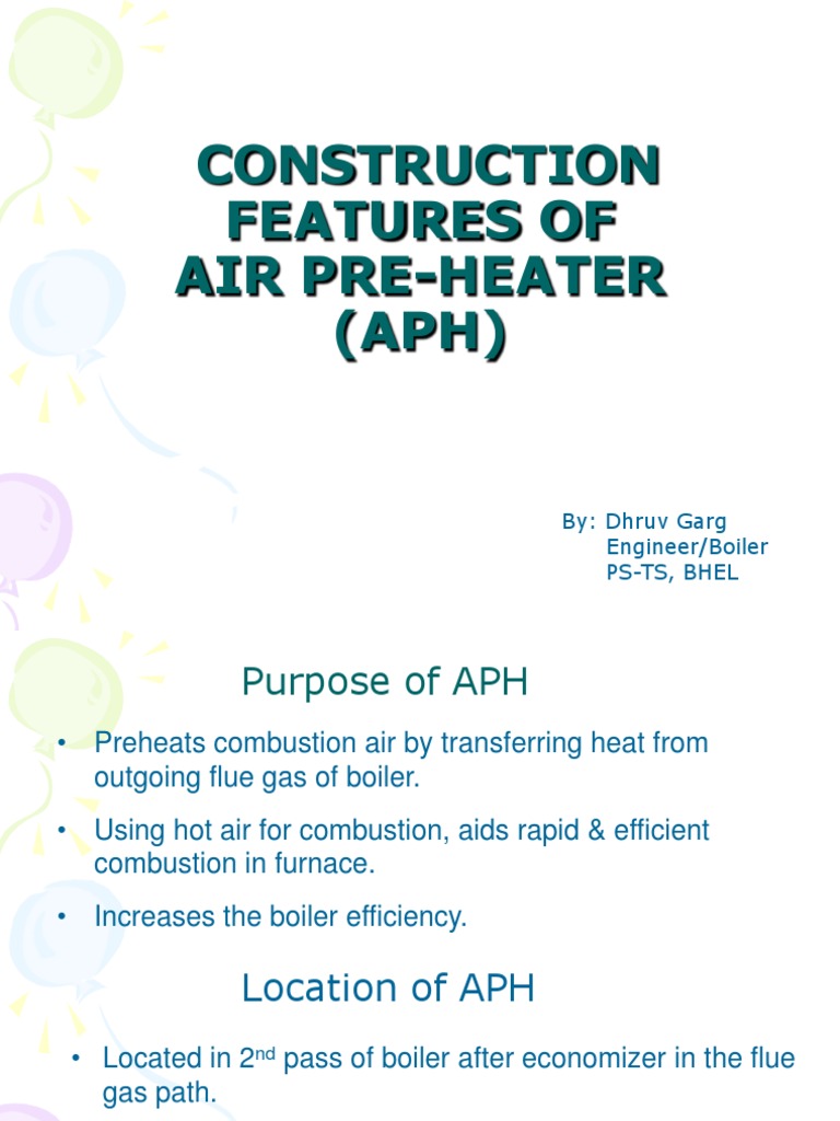 Air Pre-Heater (APH) Overview and Types | PDF | Boiler | Chemical ...
