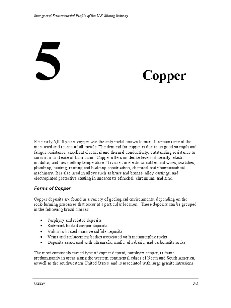 Copper Mining Proces | PDF | Smelting | Mining