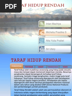 Presentasi Taraf Hidup Rendah Pdf