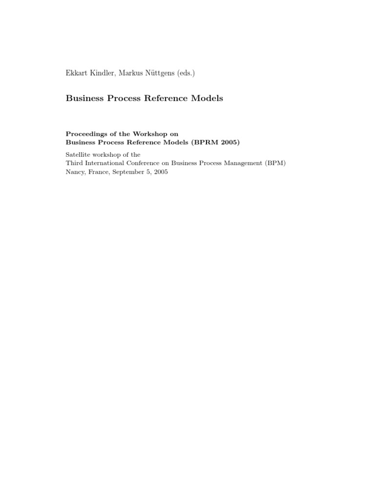 Business Process Reference Models | PDF | Conceptual Model | Business ...
