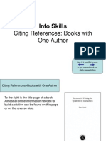 Citing References: Books With One Author: Info Skills