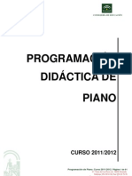 Programacin Didctica de Piano 2011-2012