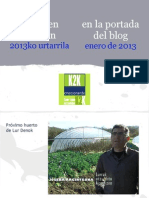 Blogaren Azalean (2013ko Urtarrila) en La Portada Del Blog (Enero de 2013) PDF
