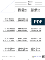 Hour and Minutes Addition